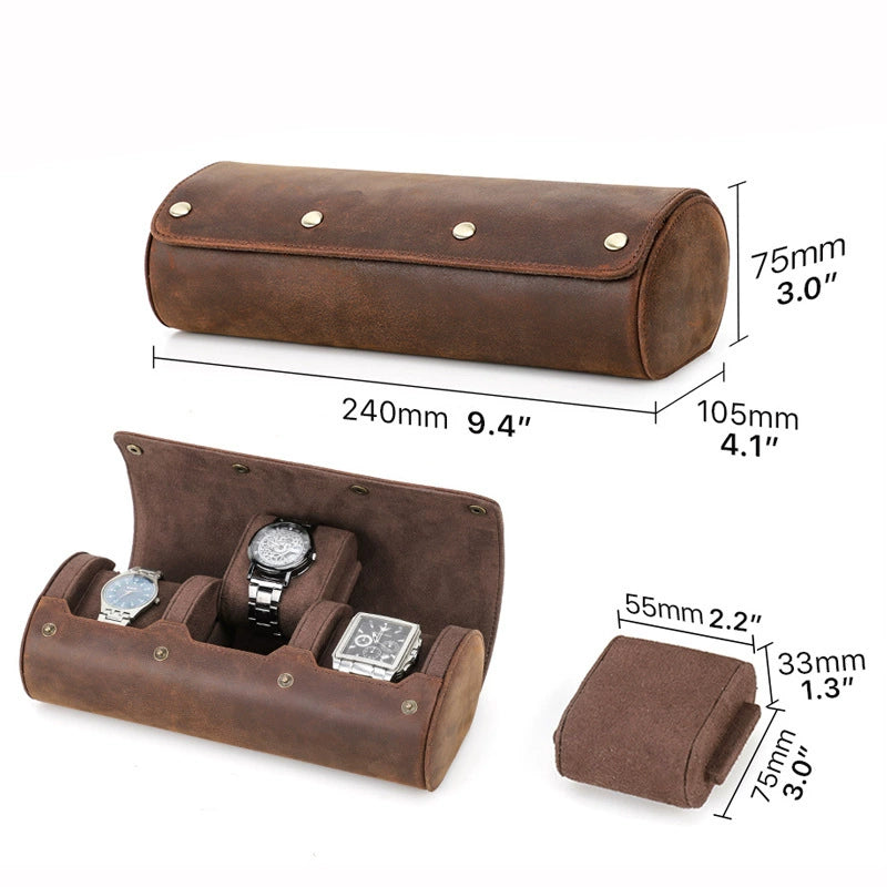 Vintage Leather Mechanical Watch Storage Box