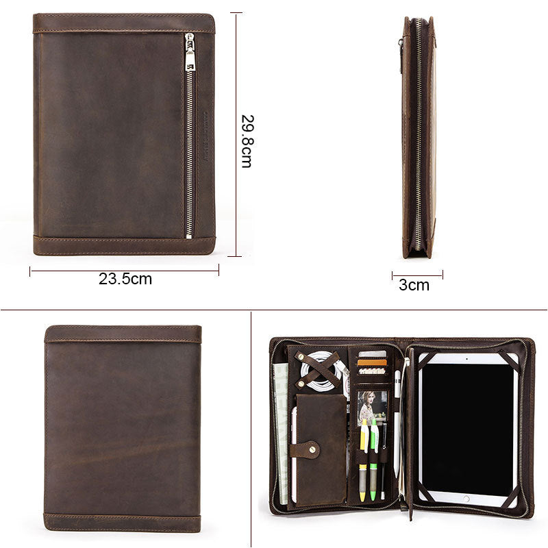 Leather Case for iPad Pro 10.5 with Pen Slot & Zipper