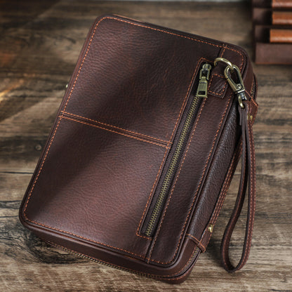 Retro cowhide smoking accessories storage bag