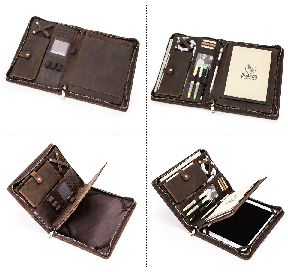 Leather Case for iPad Pro 10.5 with Pen Slot & Zipper