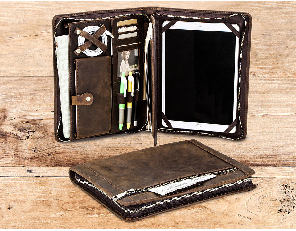 Leather Case for iPad Pro 10.5 with Pen Slot & Zipper