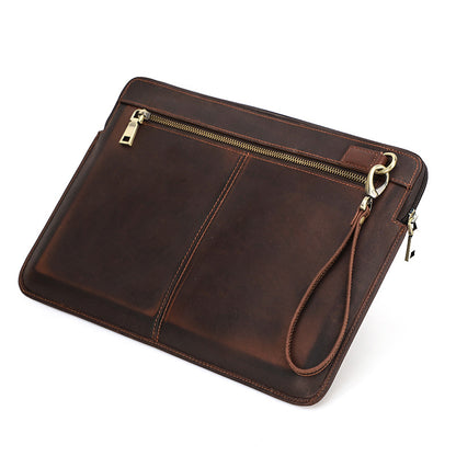 Genuine Cowhide Leather Sleeve for Macbook Pro 14