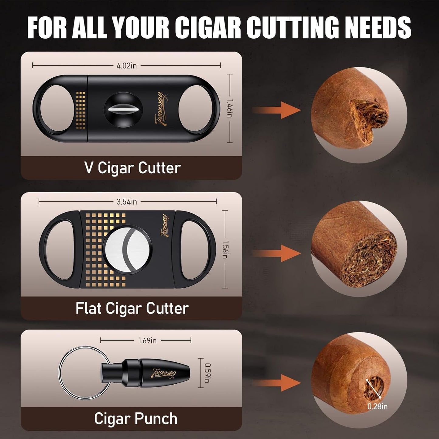 Humidor comes with hygrometer, accessories drawer and combination lock